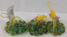 Classic Marbles - 24 Glass 1 Shooter - Net Bags - 3 Pack -