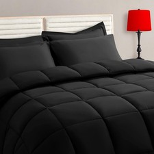 us Size Comforter Set - 7 Pieces, Bed in a Bag Bedding Sets with All Season S