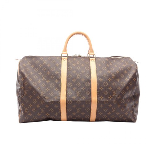 LOUIS VUITTON Keepall 55 Hand bag M41424 Monogram canvas leather Brown Used LV