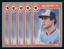 LOT 5X CAL RIPKEN JR. 1985 Fleer #187 ORIOLES