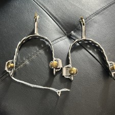 SS Mens Roping Spurs with Twisted Band Steel