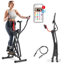Smart Foldable Elliptical, 30" Stride, Home Cardio Cross Trainer w/ App