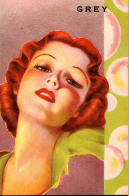 Attractive Alluring Cute 1941 Pre-War Young Redhead Advertising Human Hair -B1