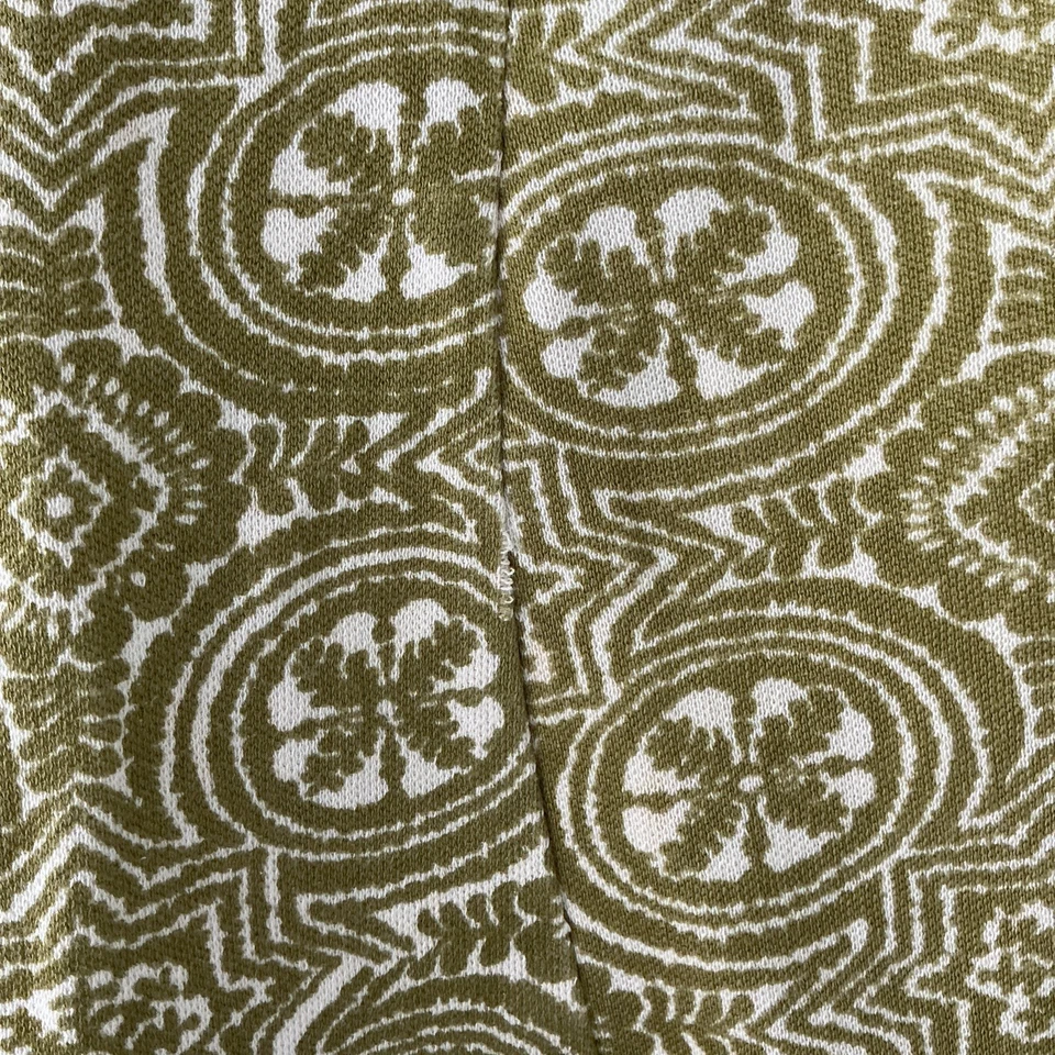 Vintage 1960s Mod One Piece Swimsuit Bathing Suit Olive Green Geometric Pin Up - Image 2 of 4