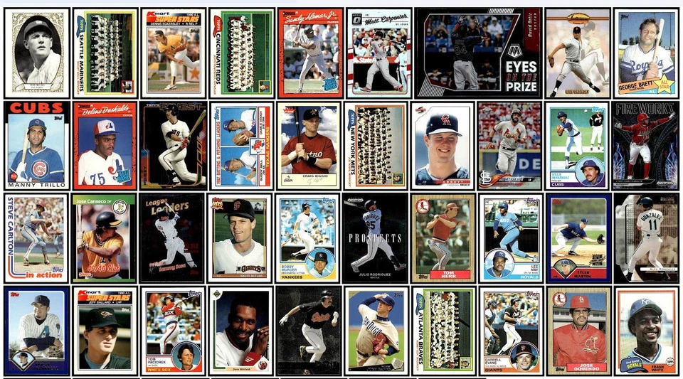 Lote mixto de 82 tarjetas deportivas de béisbol 1976-2021 Montreal Expos New York Yankees Foto 2 de 3