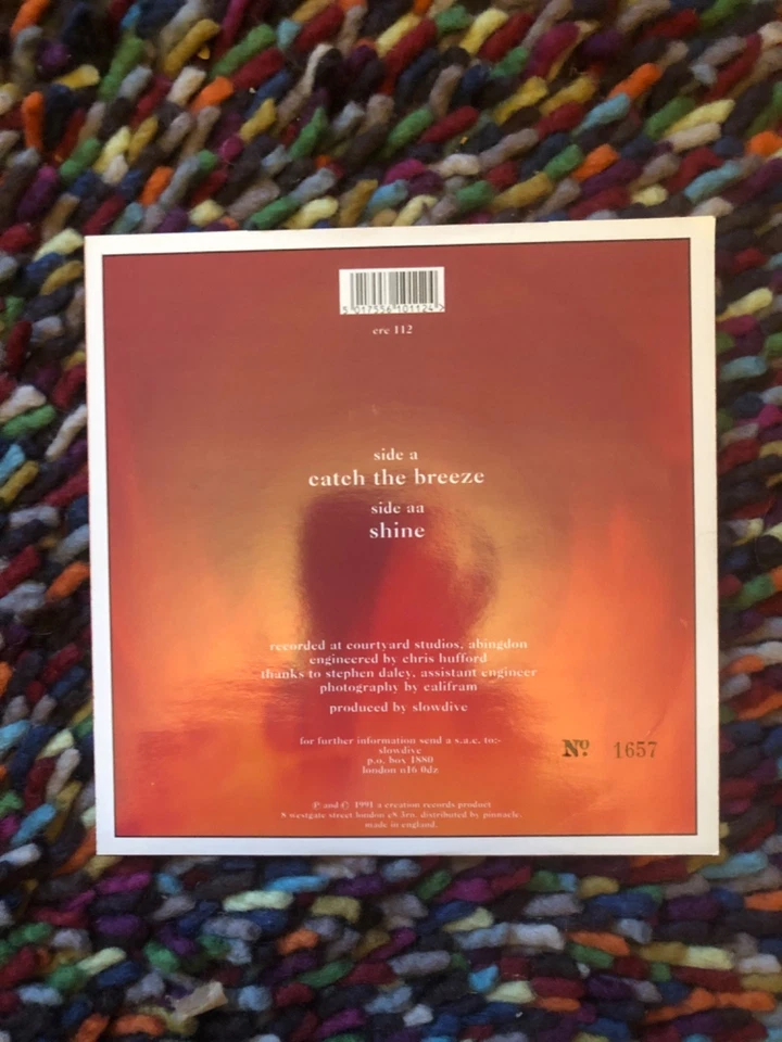 Slowdive Catch the Breeze Numbered 7'' with signed promo photo shoegaze bloody v - Image 3 of 4