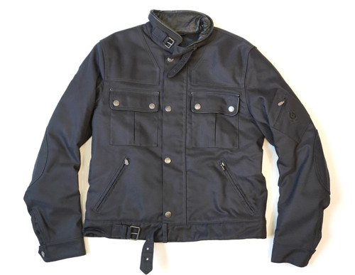 Belstaff Black Label XL Malenotti Black Moto Jacket Nylon - FREE SHIP
