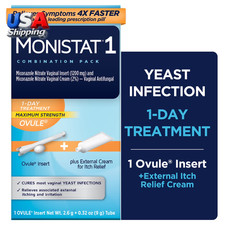 1 Day Yeast Infection Treatment, Miconazole Ovule Insert & External An