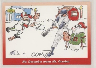 1992 Upper Deck Santa Claus Reggie Jackson Mr December meets October HOF 00ah