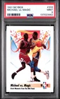 Michael Jordan vs Magic Johnson 1991 SkyBox Chicago Bulls Lakers Card #333 PSA 9
