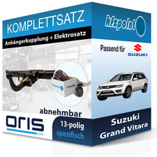Für Suzuki Grand Vitara 10- ORIS Anhängerkupplung abnehmbar + 13polig E-Satz AHK