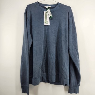 Threads 4 Thought Men's Blue XL Mineral Wash Crew Sweatshirt NWT Drawstring