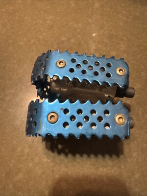 ODYSSEY TRIPLE TRAP 9/16 BLUE AND SILVER PEDALS OLD SCHOOL BMX | eBay