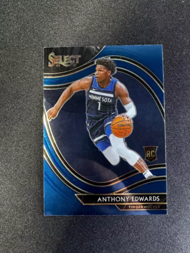 2020-21 Panini Select Anthony Edwards RC Courtside Blue #300 Timberwolves Rookie