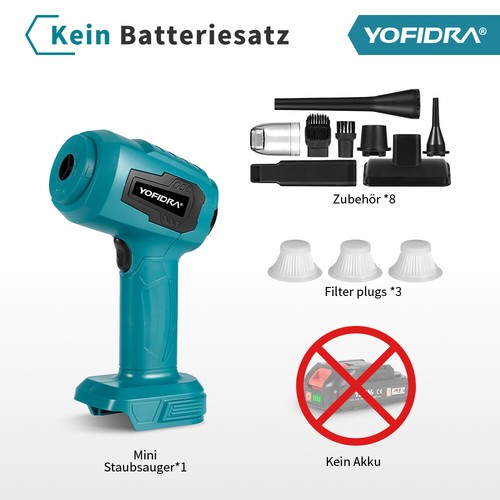 2 IN 1 Mini Auto Staubsauger Elektrische Staubgebläse Air Duster PC Reinigung - Bild 16 von 17