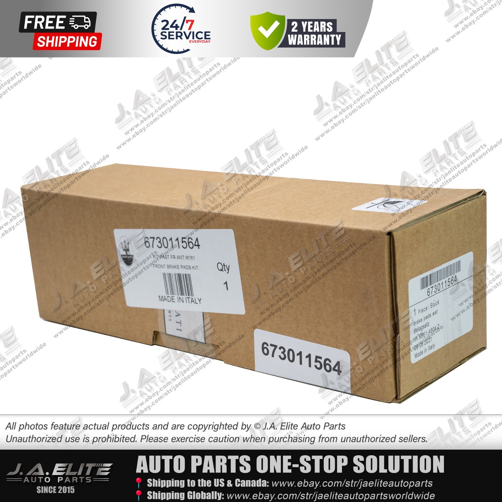 Genuine Front Brake Pads Set for Maserati Levante (2017+) 673011564 /673004427