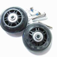 1Set 2pcs Luggage Suitcase Replacement Wheels Axles Deluxe Repair OD 70 mm NEW