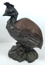Byron Molds Hand Painted Brown Ceramic Pheasant 70s Vintage Home Farmhouse Decor