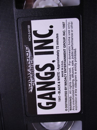 Gangs Inc. 1941 1997 VHS Movie Alan Ladd, Joan Woodbury Hollywood Classics OOP - Bild 2 von 3