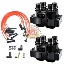 Ignition Coil Pack & Spark Plug Wire Set For Ford F150F250 Lincoln Mercury FD487