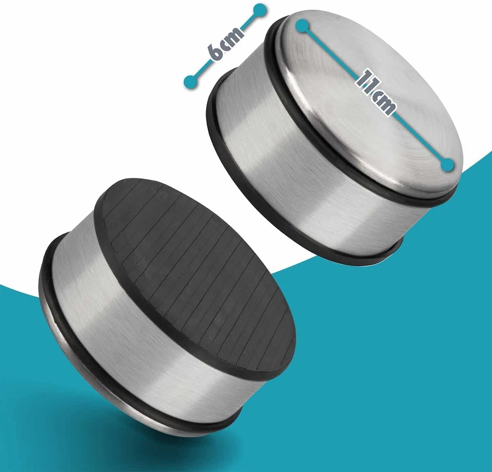 4 x Türstopper Türpuffer Tür Stopper Feststeller Halter Puffer Edelstahl XXL Set - Bild 3 von 4