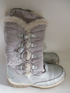 girls silver snow boots