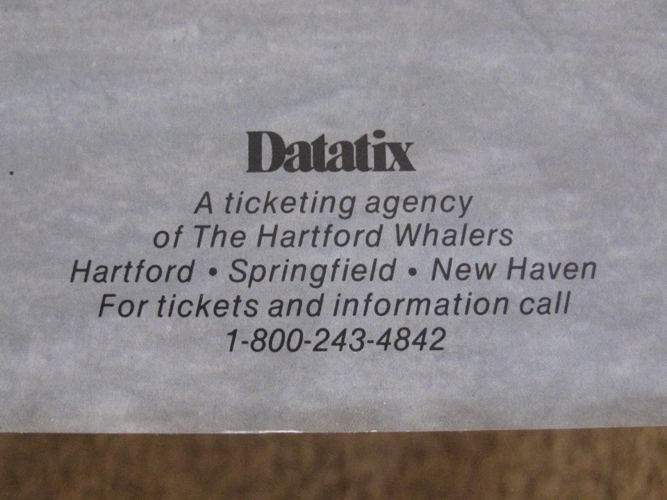 Wayne Gretzky 1979 first year NHL hockey poster vs. Hartford Whalers 11" x 24" - Image 2 of 4