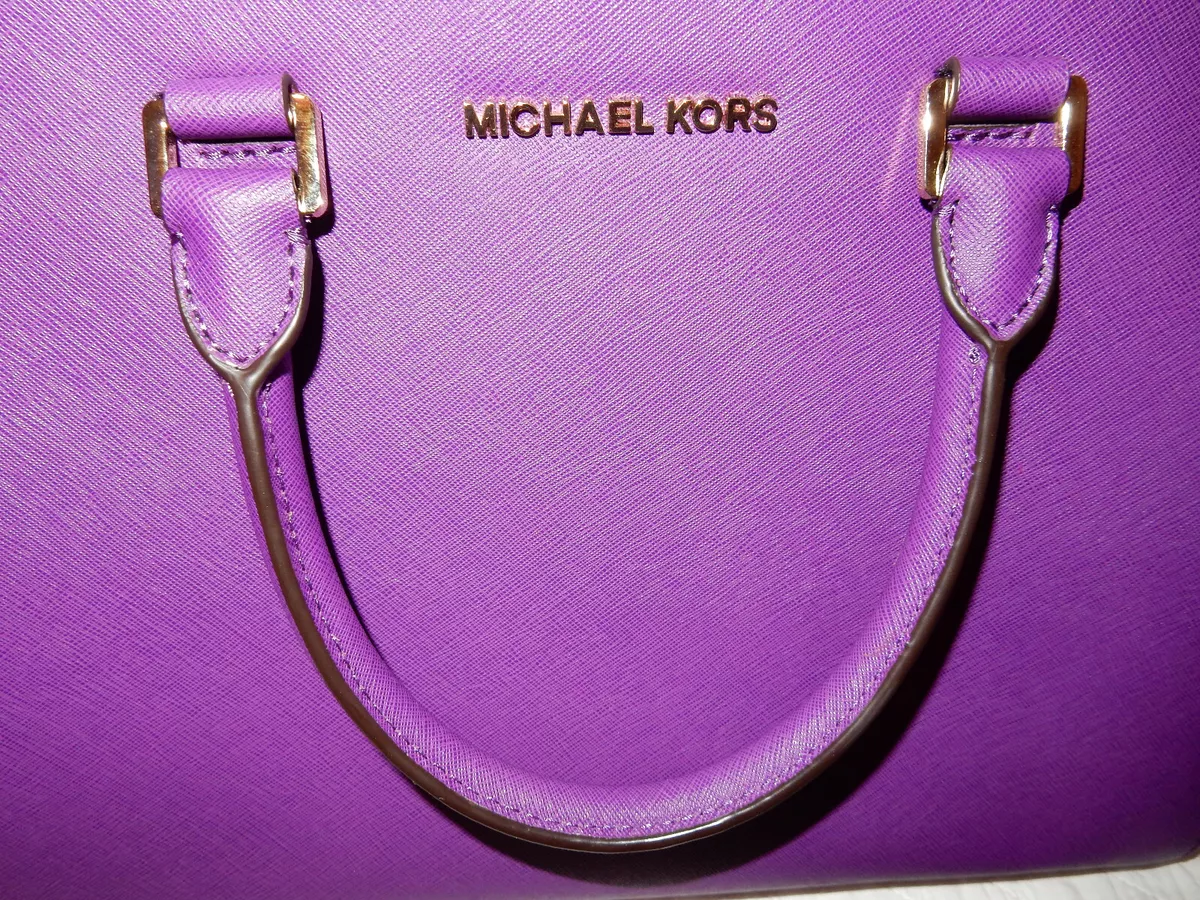 Michael Kors Collection Fuschia Leather Grommet Bag Handbag