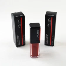 2 Shiseido LacquerInk Lip Shine #307 SCARLET GLARE - Set Of 2 x 6mL / 0.2 Oz.