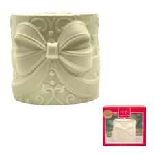 Vintage 90s LENOX Porcelain Bow Votive Candle Holder Radiant Light Boxed NEW NIB