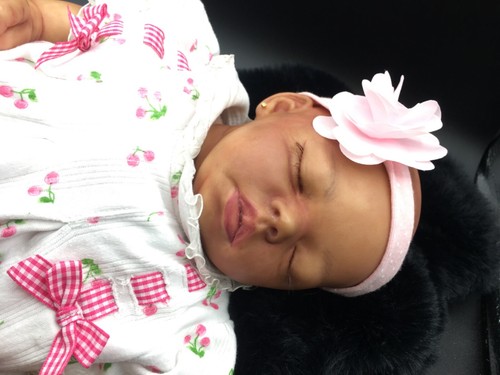 Bambola Reborn bambina ragazza con orecchio a pezzi Tia di Bonnie Sieben realistica realistica COA - Foto 18 di 24