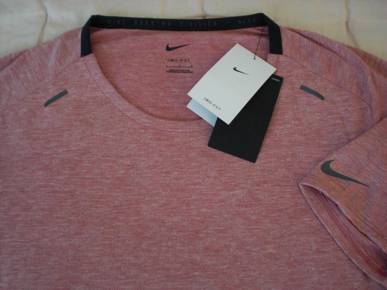 Nike Dri-FIT “Pinnacle” S/S Perf. Running Top, NWT - Men’s L - Canyon Rust, $80