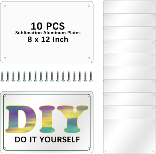 Sublimation Metal Sign Blanks 10 Pcs 8x12 Inch Heat Transfer Yard Photo Blanks