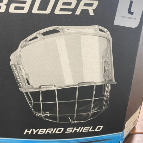 Bauer Hybrid Hockey Helmet Shield | Half Visor Bubble Cage Combo CSA HECC CE - Foto 2 di 7