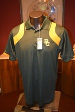 BAYLOR BEARS Men's Green Yellow POLO SHIRT Embroidered logo ANTIGUA S-3X NWT