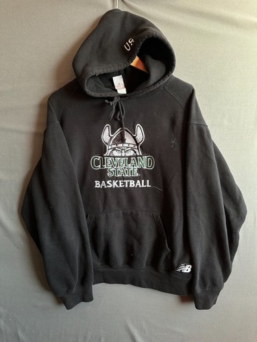 Cleveland State Basketball Hoodie Mens Medium New Balance Black Sports NCAA
