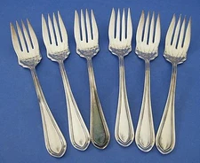 Meriden Cutlery 6 Salad Forks Silverplate