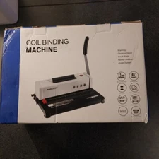 MAKEASY Coil Spiral Binding Machine - Manual Hole Punch - Electric Coil Inserter