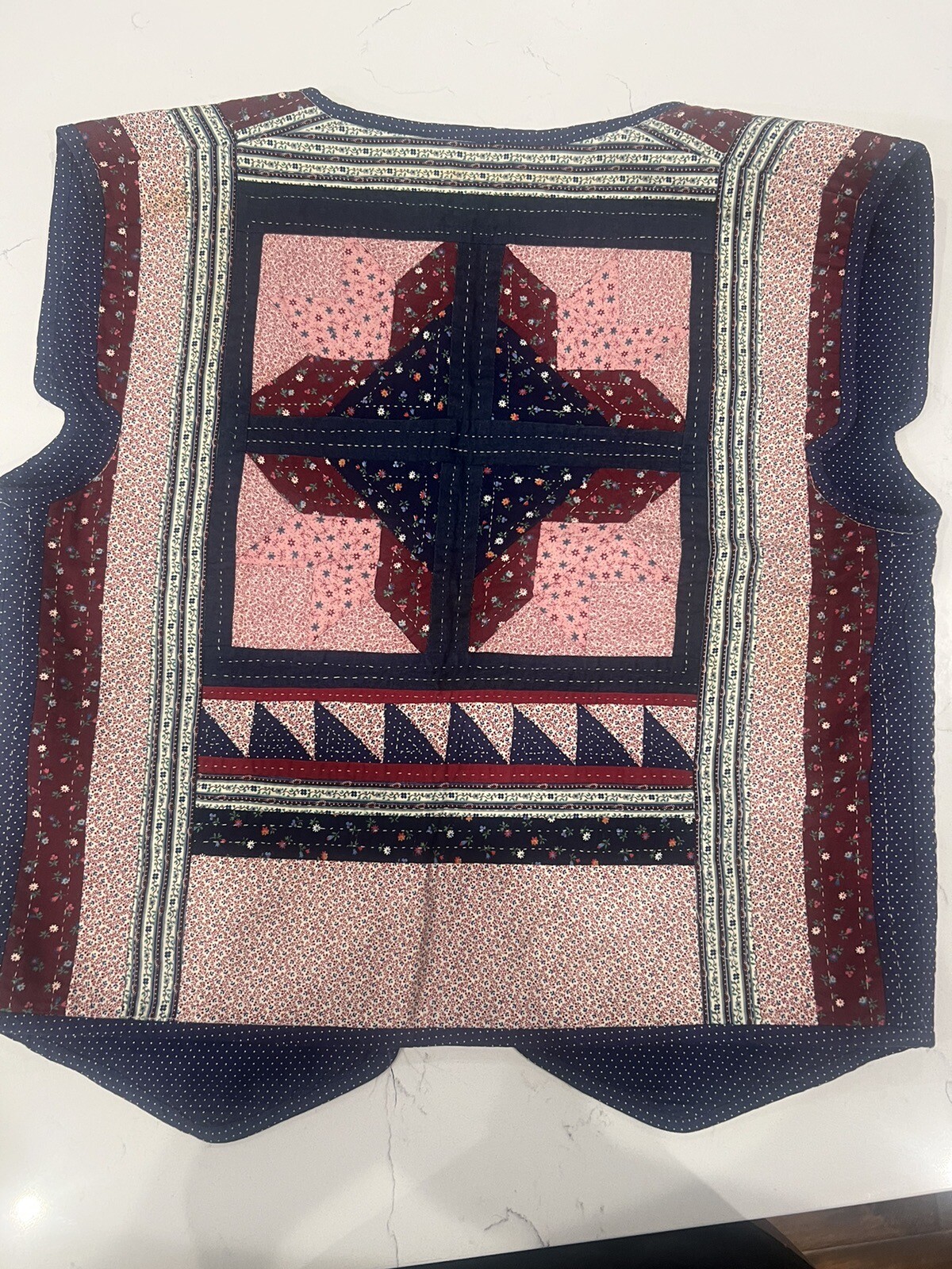 Quilted Patchwork Vintage Prairie Vest - image 3