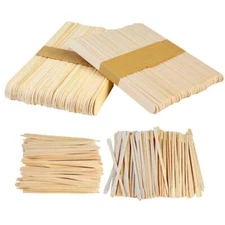 Yolyoo 400pcs Wooden Wax Sticks Spatulas Applicator Craft for... 