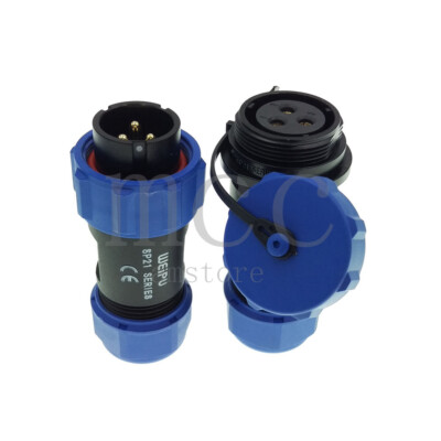 WEIPU SP21 3Pin IP68 Waterproof Wire Docking Plug and Socket,Electrical Plug 30A