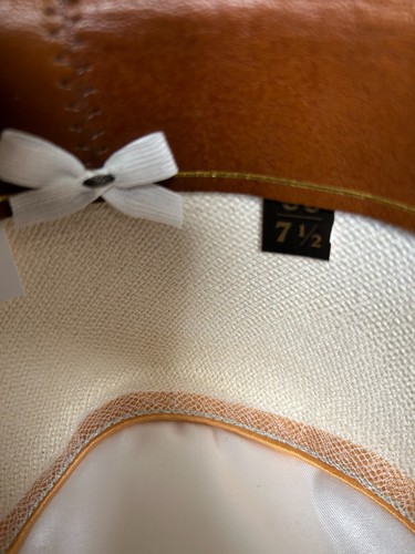 Stetson Ibarra Panama Straw Natural 7 1/2 Premium Fedora! - Picture 8 of 8