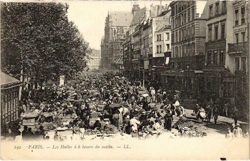 CPA Paris 1236 – Les Halles Rue Étienne-Marcel – Carte Postale Ancienne Originale