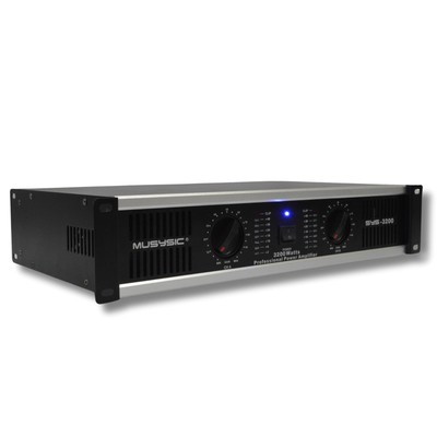 MUSYSIC 2 Channel Power Amplifier Distortion Free and Clear Sound - Professio...