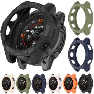 MARKENLOS Für Garmin Fenix 7 7S 7X Pro Epix Pro 42/47/51mm TPU Schutz Hülle Bumper Cover