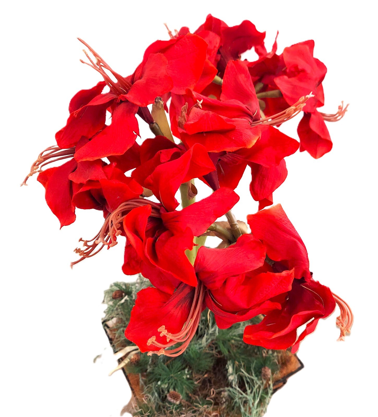 Red FLORAL ARRANGEMENT LARGE 30" CENTERPIECE, QUALITY Silk FLOWERS