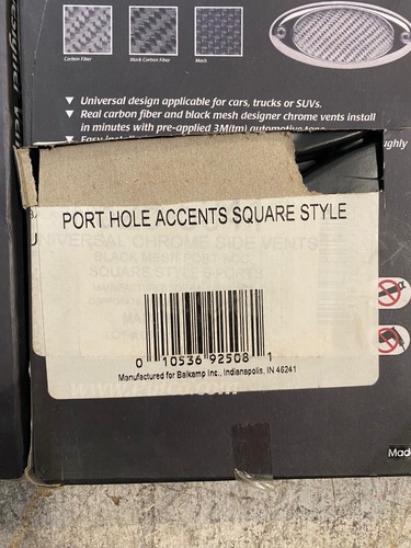 3 Qty Putco Designer Vents Port Hole Accents Square Style 6 Ports 925004 (3 Qty) - Picture 3 of 5
