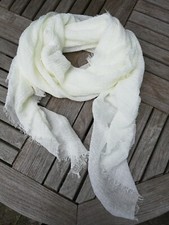 TUCH / SCHAL / STOLA cremeweiß eierschalenfarben, groß, leicht, weich