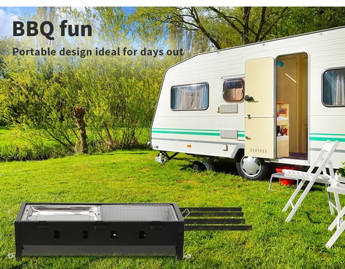 Moyasu Charcoal BBQ Grill Protable Outdoor Barbecue Set Camping Hibachi Grills - Picture 9 of 11