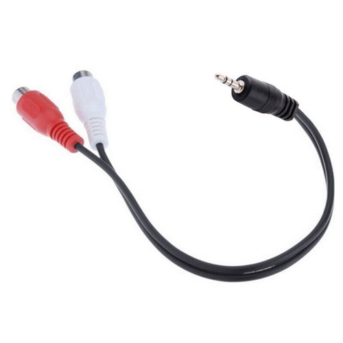 Stereo Male Jack To 2 RCA Female Plug Adapter Headphone 3.5mm N6W2 - Picture 4 of 8
